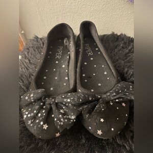 Piper Black Starry Bow Kids Dress Shoes